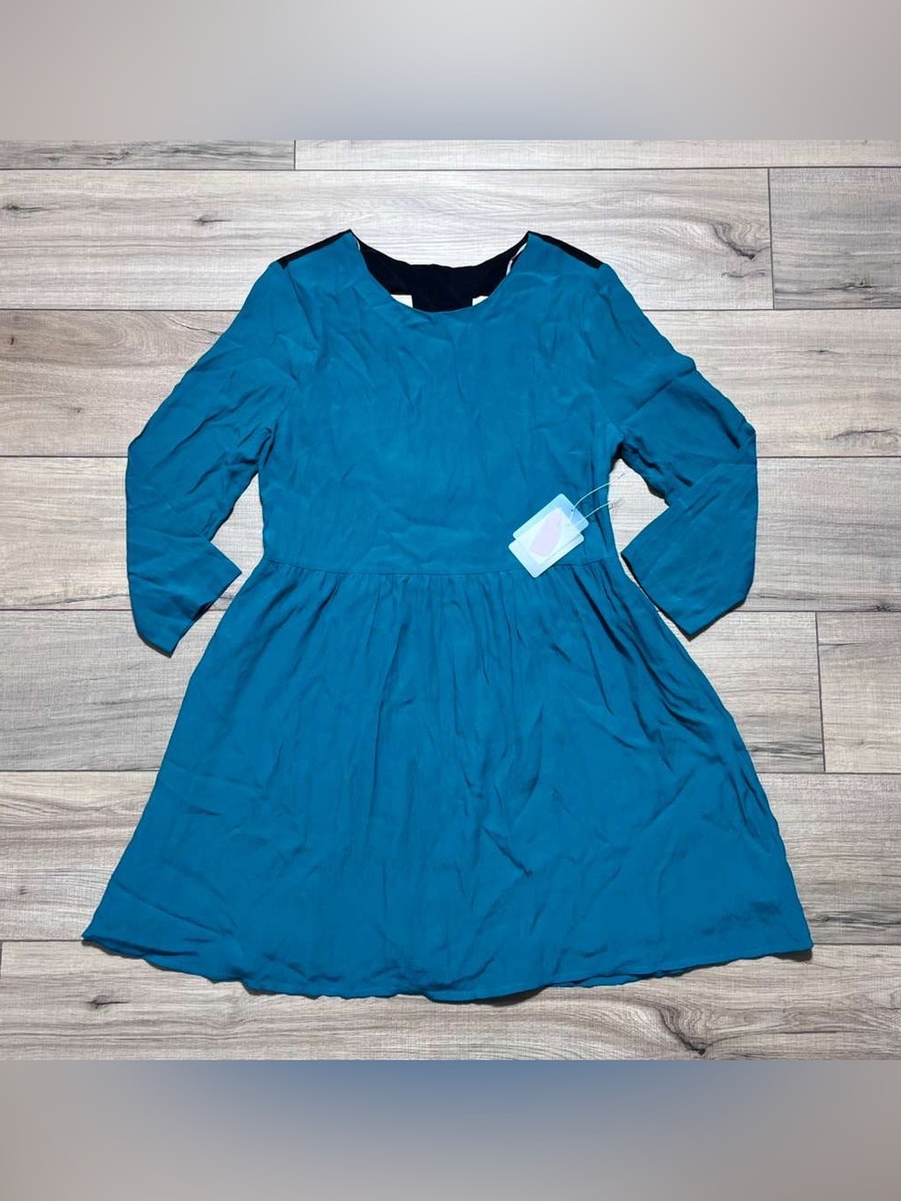 Forever 21 Contemporary Womens Cutout Back 3/4 Sleeve Dress M Jade